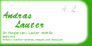 andras lauter business card